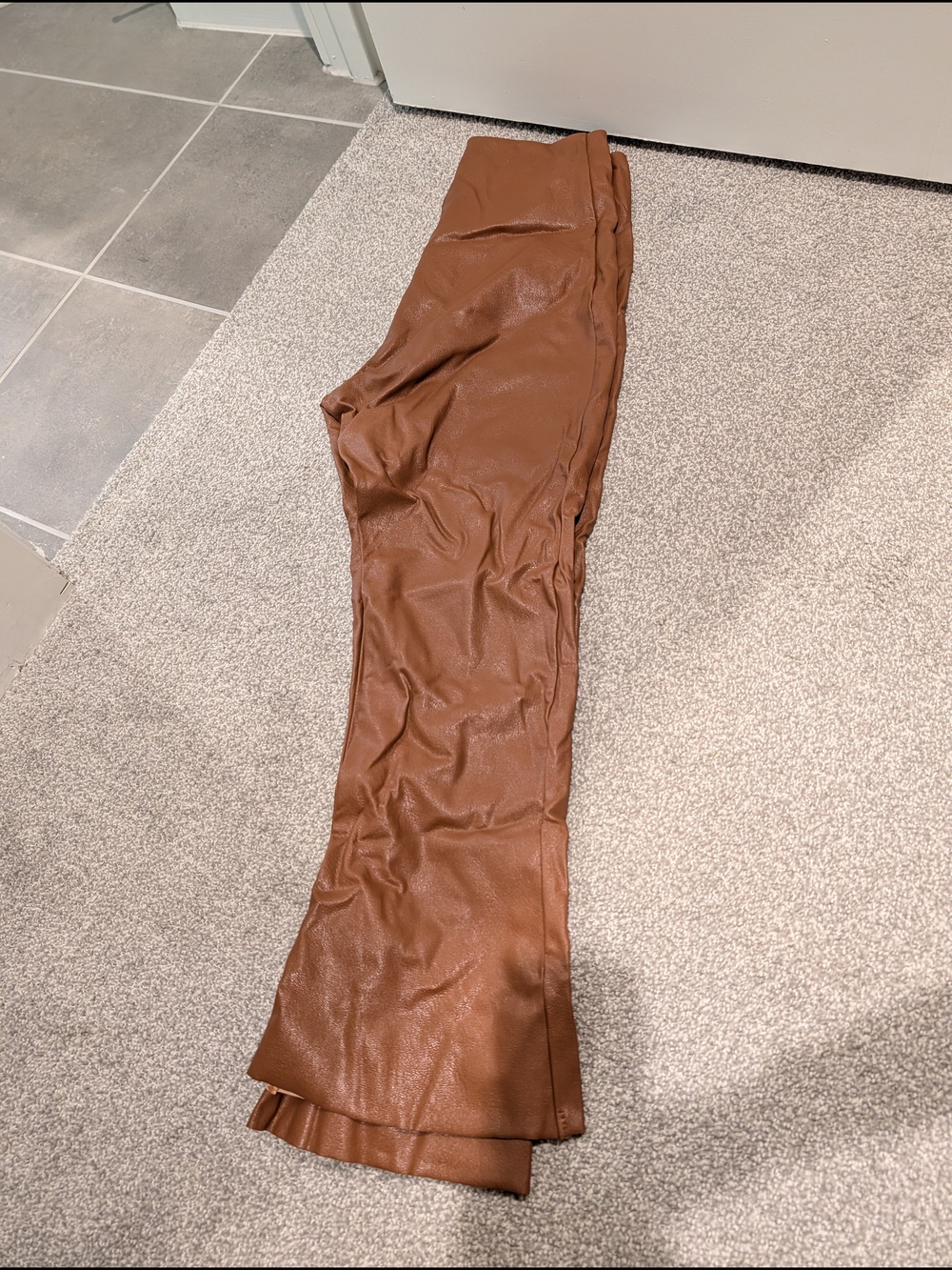Commando Nude and Brown Faux Leather Skirt
